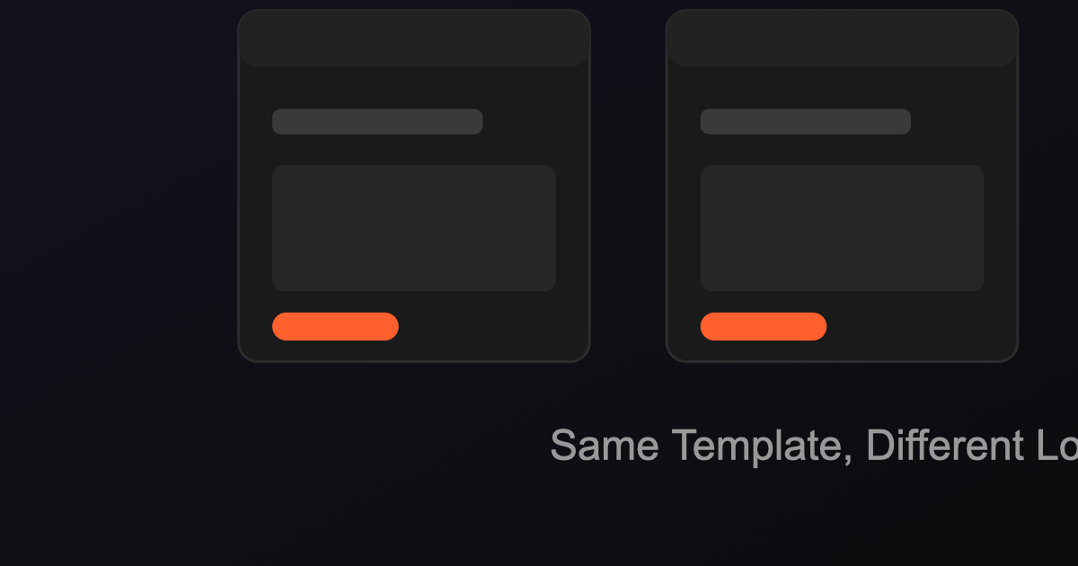 Identical dealership website templates side by side